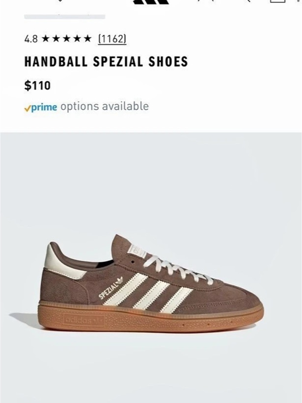 adidas Handball Spezial Brown & White Sneakers